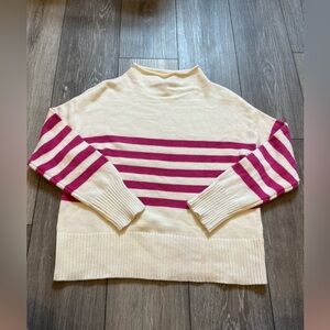 Truth By Republic Stripe Mock Neck Sweater Size Small